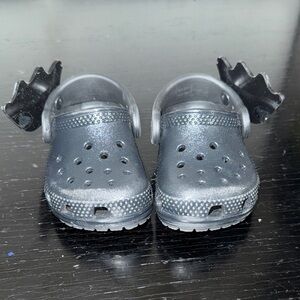 Kids Black Clogs with Wings